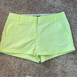 {J.Crew} Neon Yellow Chino Shorts
